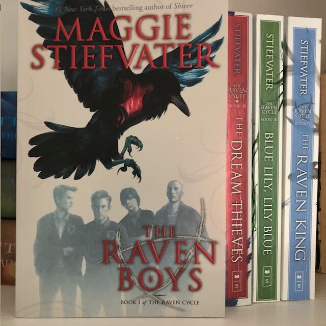 The Raven Boys book cover for book review blog post