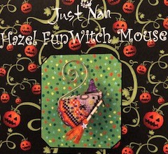 X-Stitch pattern cover for Hazel Fun Witch Mouse for post on Witch Crafting