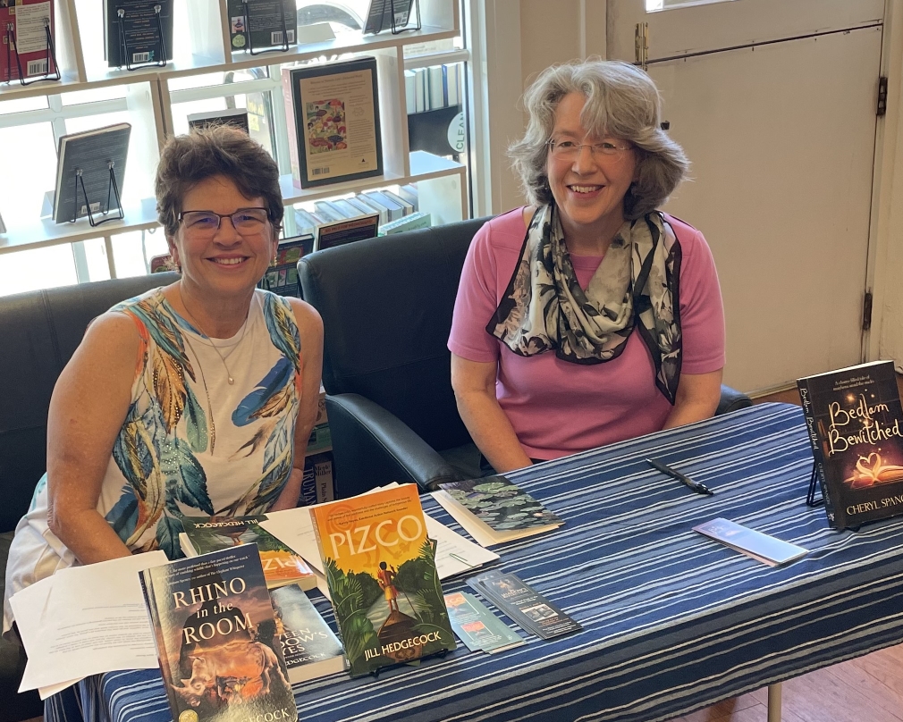 Jill Hedgecock and I at our Reasonable Books Signing Event. Image for Book Signing Recap and Review post.